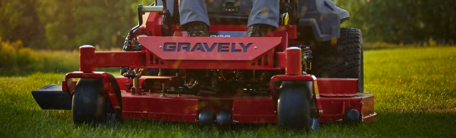 Professional lawn mowing equipment